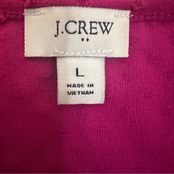 J.Crew hot pink tiered clip dot babydoll dress with puff sleeves . - Picture 5 of 6